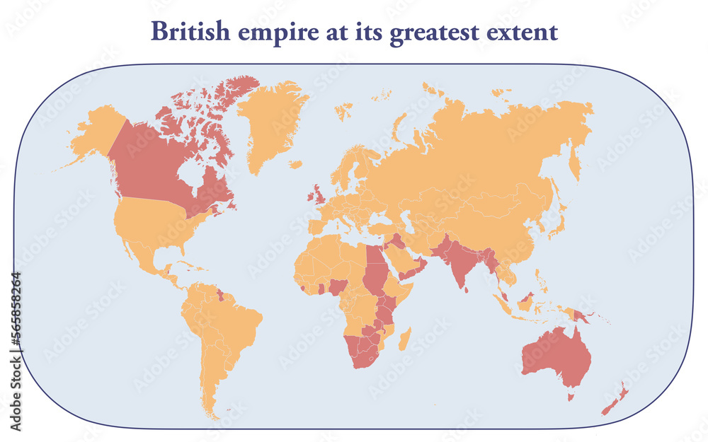 Map of the British empire at its greatest extent in 1920 Stock