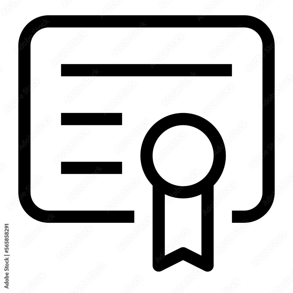 Certificate line icon Certificate line icon