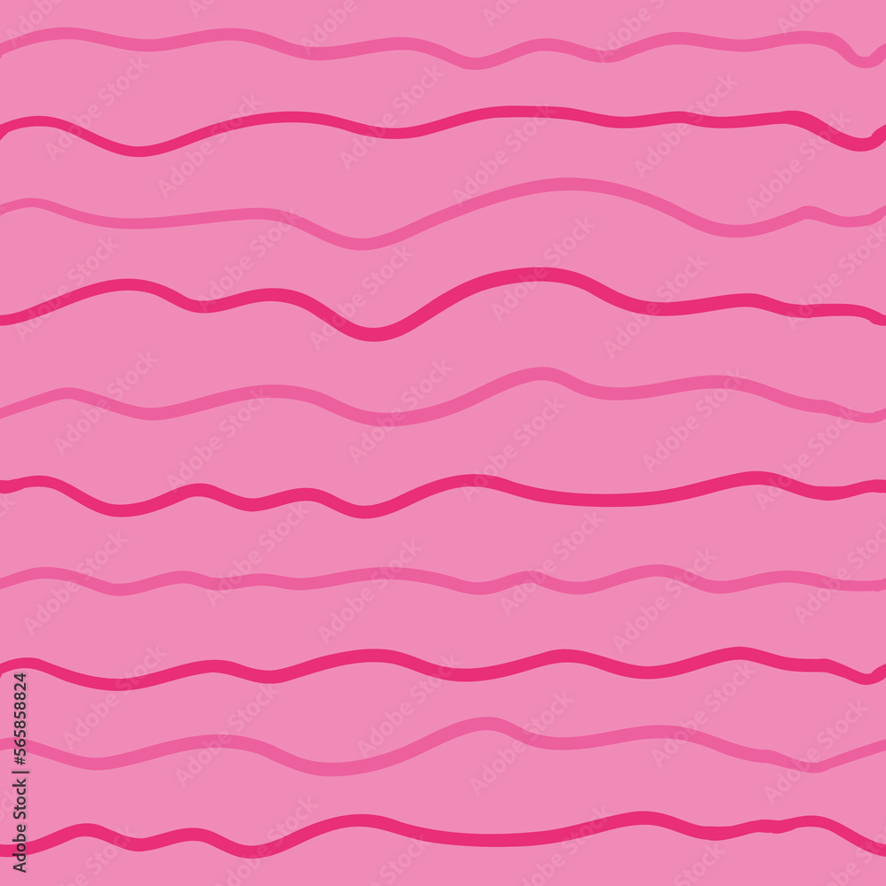 Wave line seamless pattern. Vector illustration isolated on pink background. Wave line seamless pattern. Vector illustration isolated on pink background.