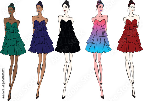 set of fashion women