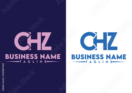 Letter CHZ logo design vector template, CHZ logo photo