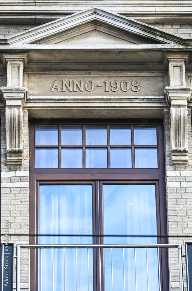 Obraz premium Belgique Bruxelles architecture maison logement immobilier ancien 1908