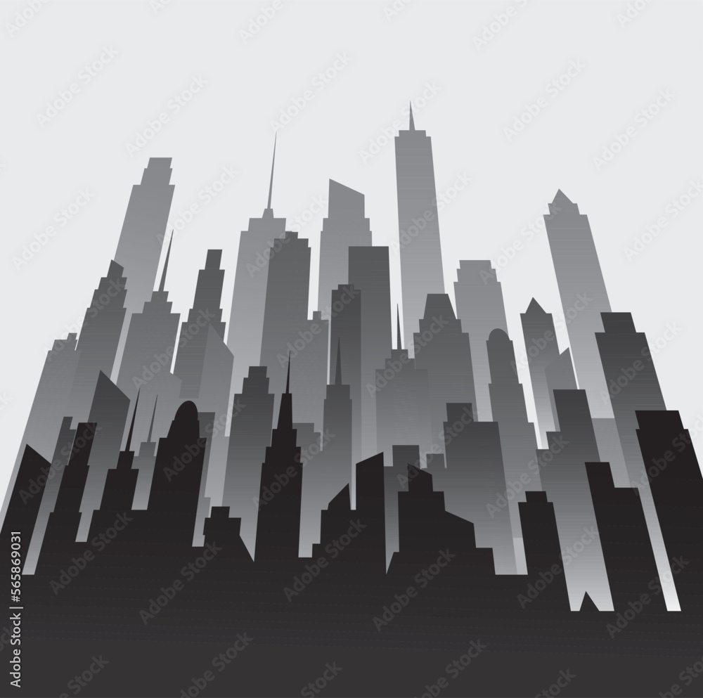 Obraz premium buidings cityscape dark
