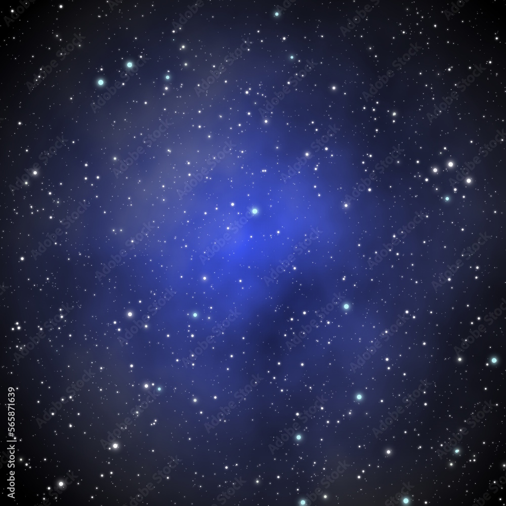 Oute space view of bllue gas clouds and beautiful stars field Oute space view of bllue gas clouds and beautiful stars field
