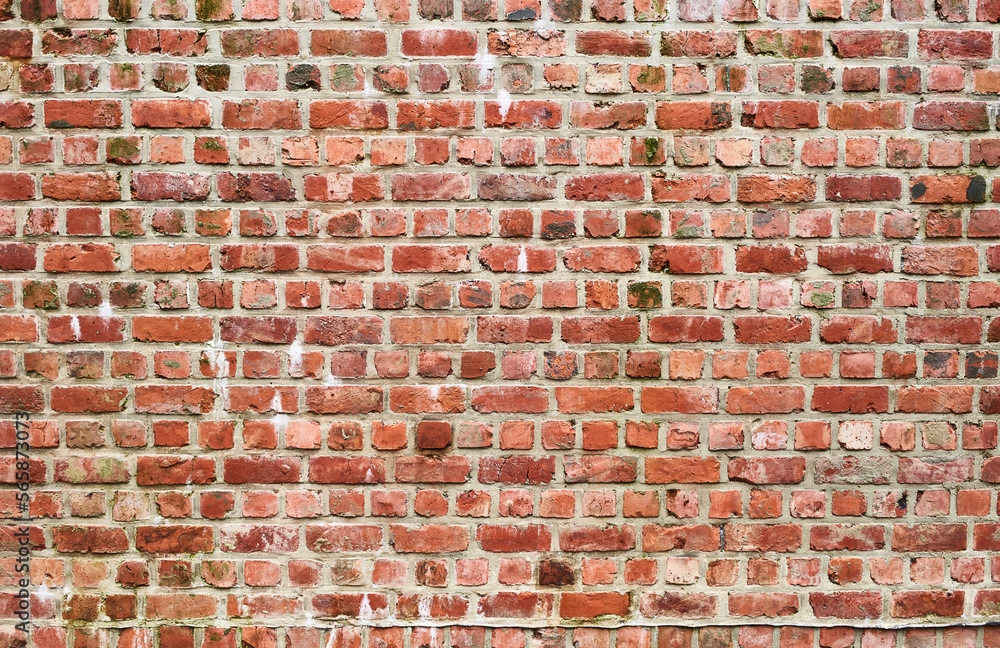 Naklejka premium Decay brick wall surface background