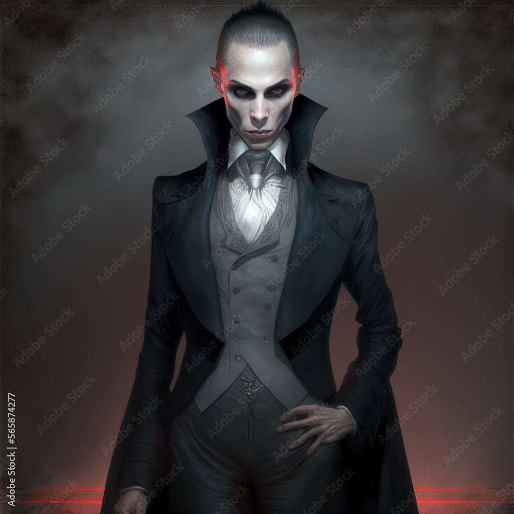 A vampire in the Victorian age. Made with Generative AI A vampire in the Victorian age. Made with Generative AI