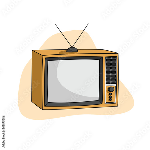 retro tv set illustration