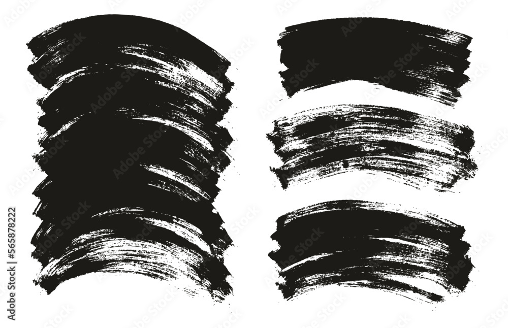 Flat Paint Brush Thin Long Curved Background Mix High Detail Abstract Vector Background Mix Set Flat Paint Brush Thin Long Curved Background Mix High Detail Abstract Vector Background Mix Set