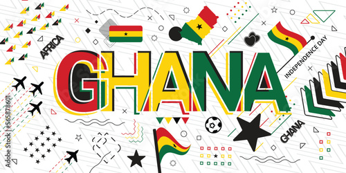 Canvas Print background of ghana independence day, to commemorate the big day of ghana