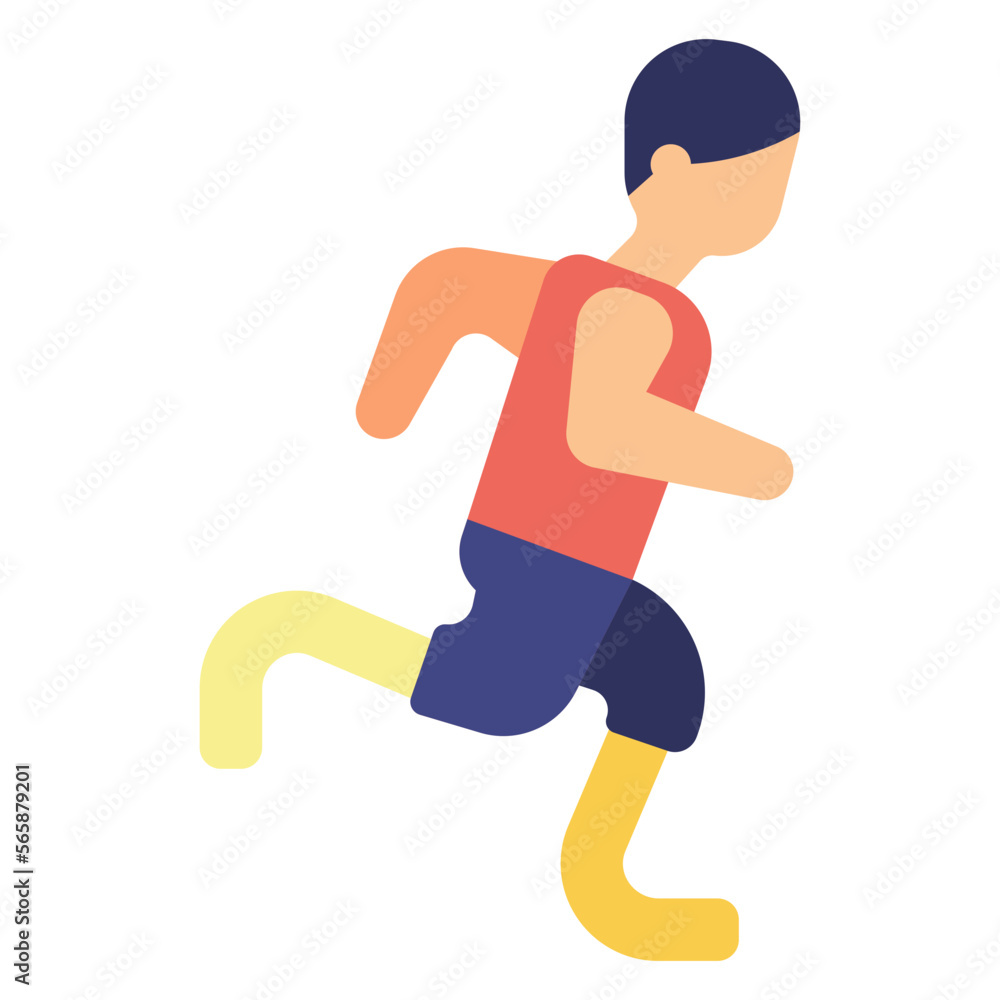 paralympic running race illustration