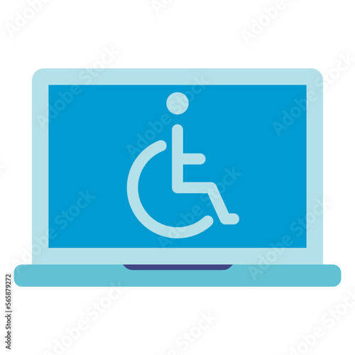 laptop with accessible sign illustration