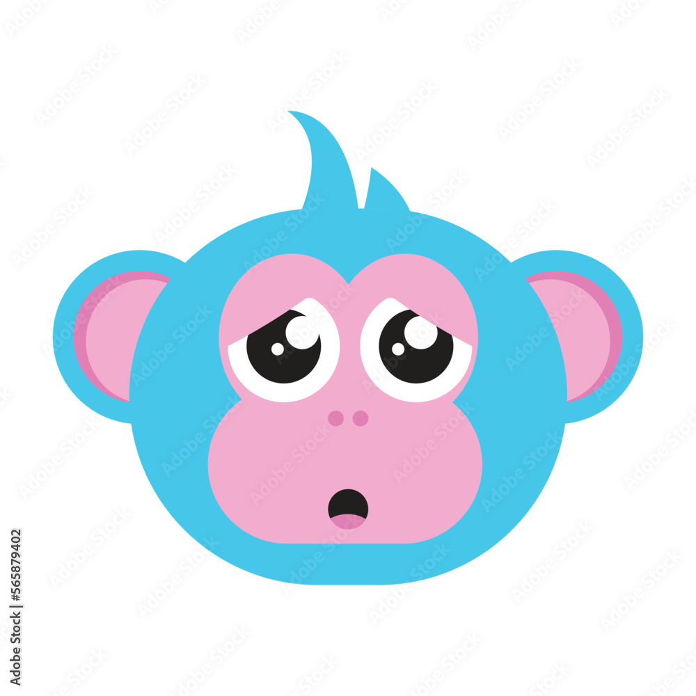 face sad monkey cartoon illustration face sad monkey cartoon illustration