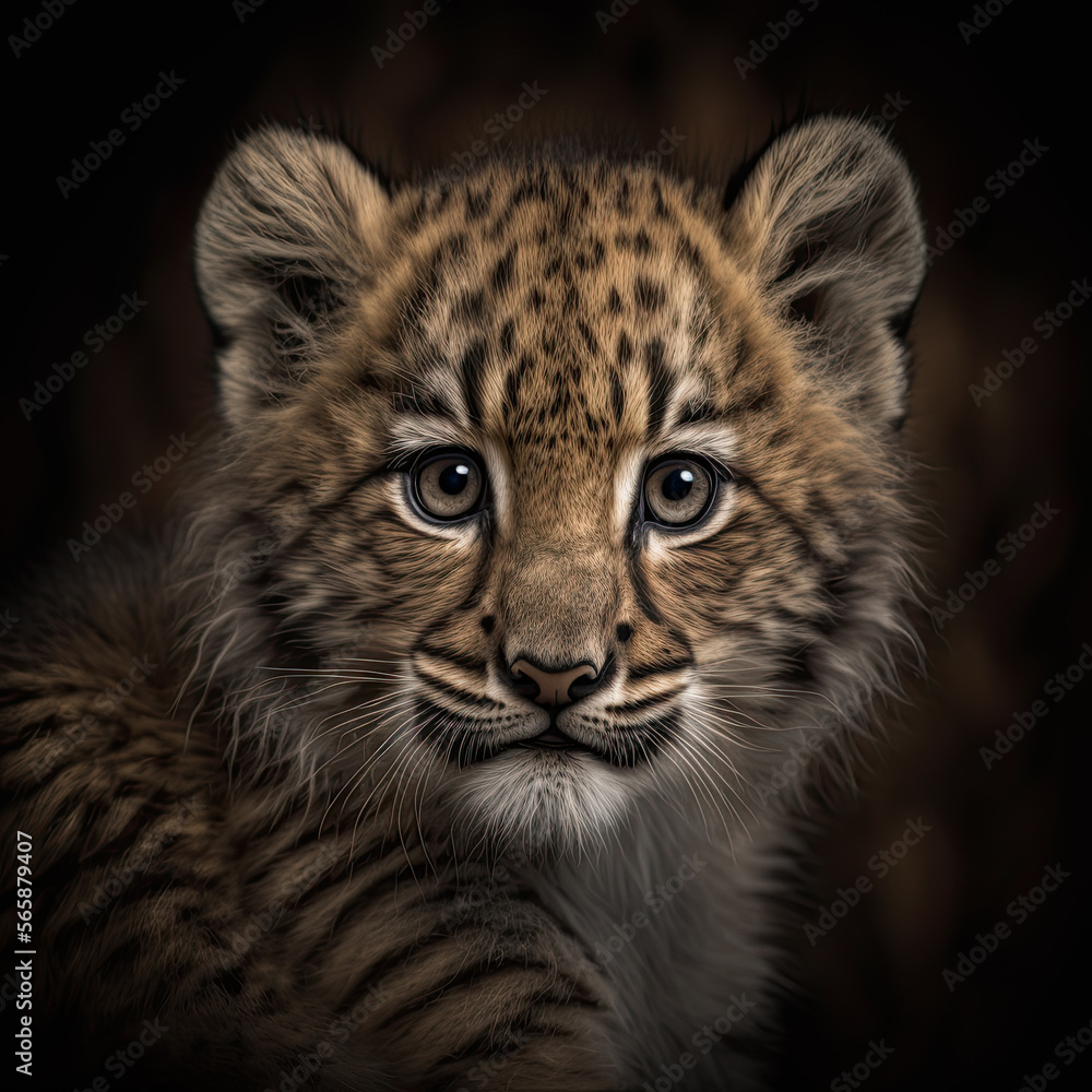 Obraz premium Tiger Cub Portrait