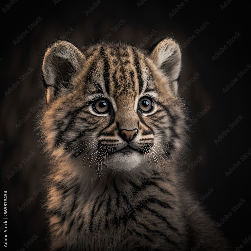 Obraz premium Tiger Cub Portrait