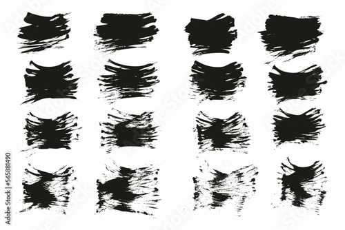Flat Fan Brush Thin Short Background High Detail Abstract Vector Background Set 