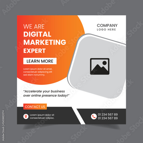 Corporate Business social media post design templates for digital marketing  editable HQ