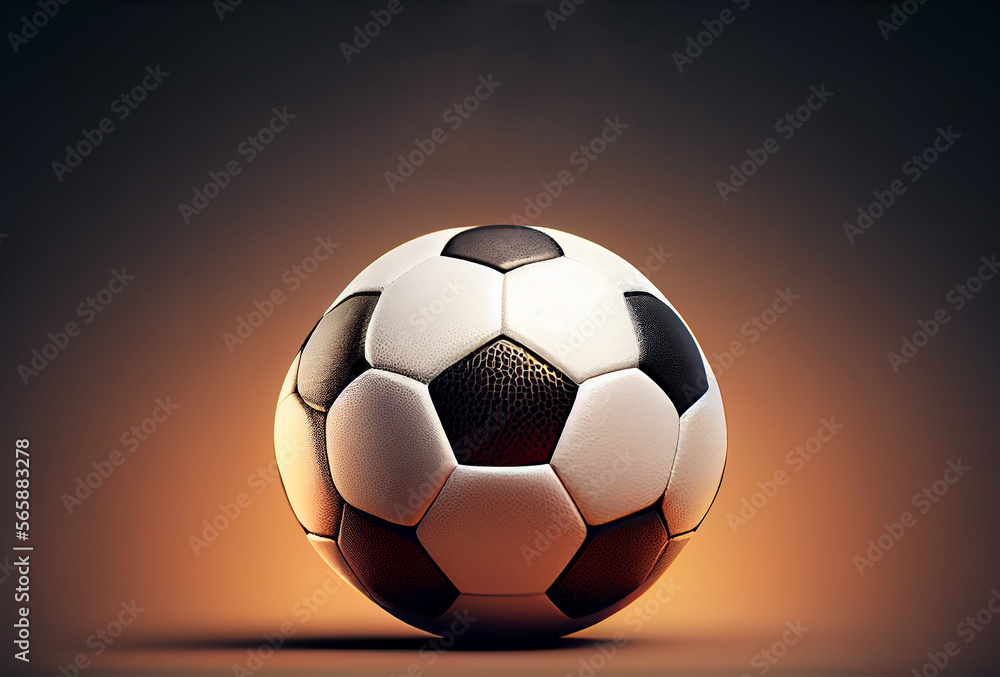 Naklejka premium Soccer Game Ball. Illustration AI Generative