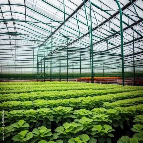 A greenhouse for growing vegetables with hydroponics.