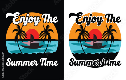 Hello sweet summer holiday beach vacation theme horizontal t shirt desgin.