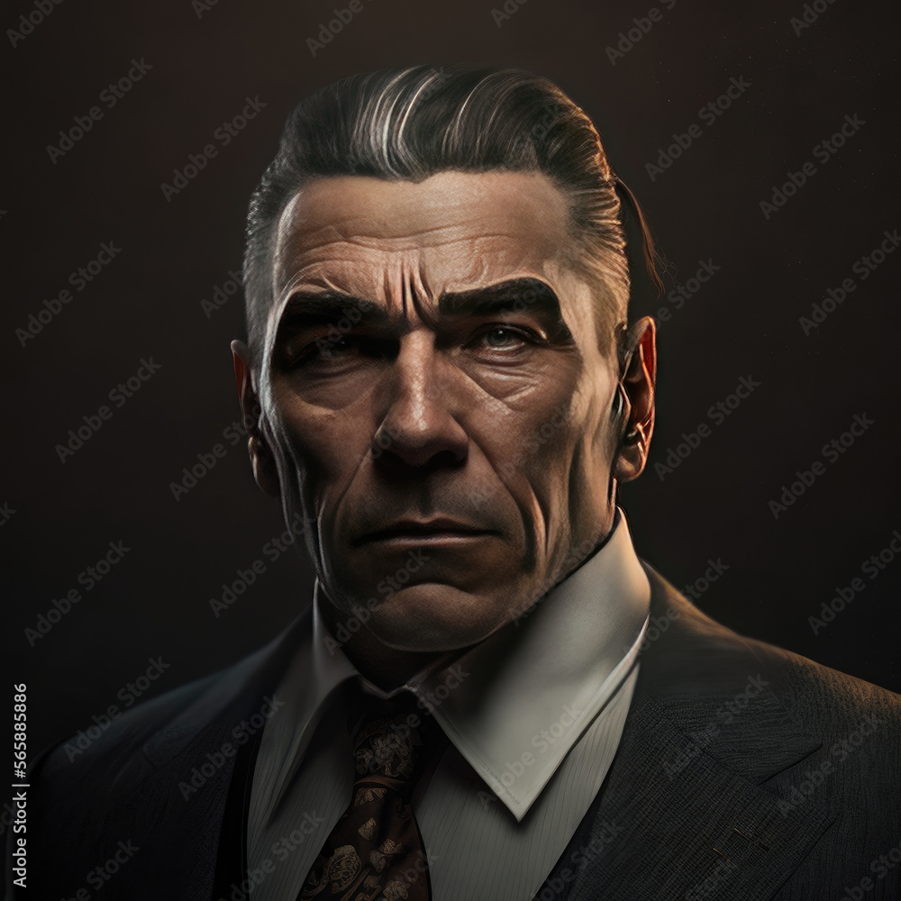 picture of a mafia boss Stock-illustration | Adobe Stock