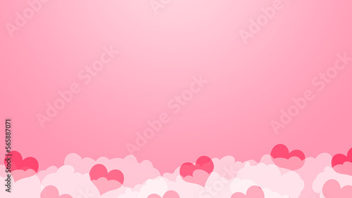 pink background with hearts cloud © Kal El BSF