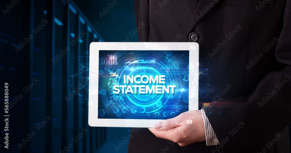 Person holding tablet, business concept Person holding tablet, business concept