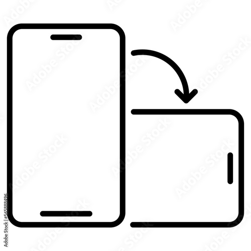 Phone Rotation Icon. Mobile screen rotation. Smartphone Vector Icon