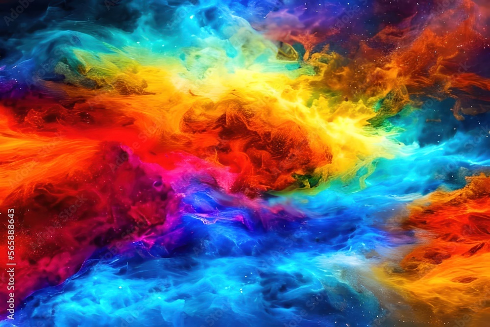 Colorful abstract background representing the contrast between fire and ice Colorful abstract background representing the contrast between fire and ice