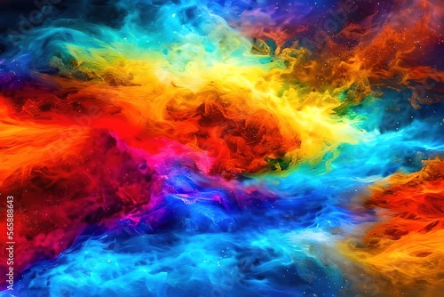 Colorful abstract background representing the contrast between fire and ice