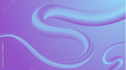 3D design with smooth gradient shapes. Three-dimensional twisting lines in space. Futuristic design for websites and applications, for screensavers, wallpapers, covers and posters