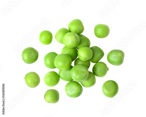 Fotografia Green peas isolated on transparent png