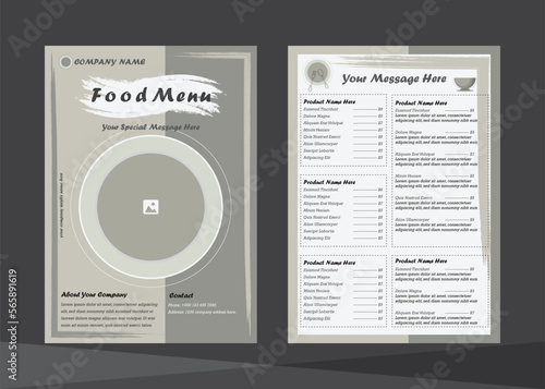 Food Menu Design, Menu Card, Restaurant Menu 