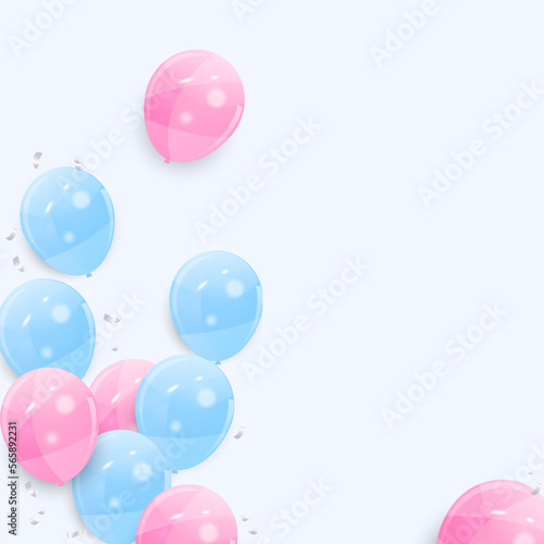 Pastel helium balloon background