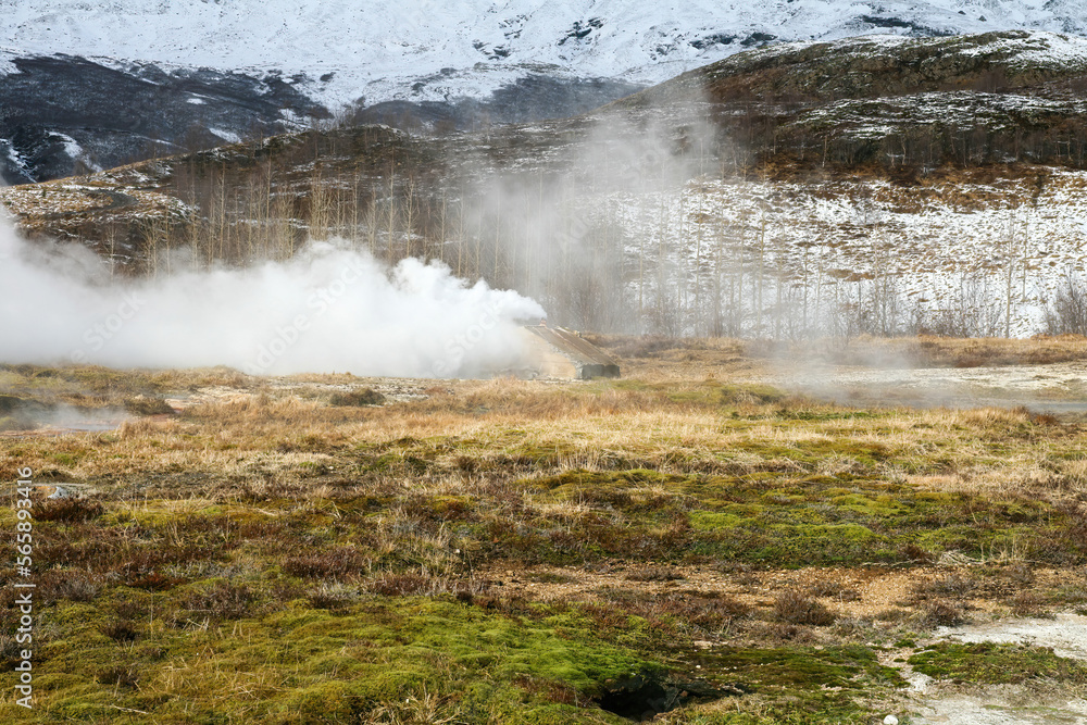 Landscape of The Golden Circle Geothermal Area