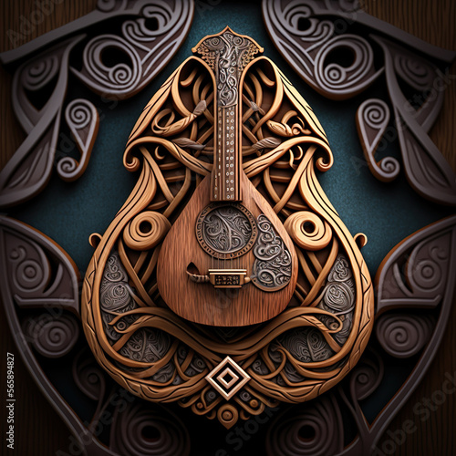 Viking Fantasy acoustic guitar mandolin bard instrument photo