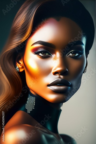 Wallpaper Mural Beautiful Black Woman  Torontodigital.ca