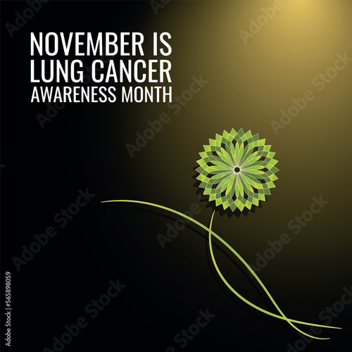 Lung Cancer Awareness Month. Design suitable for greeting card poster and banner