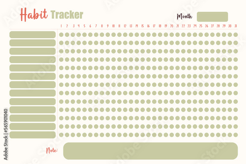 Printable habit tracker for adults and kids.