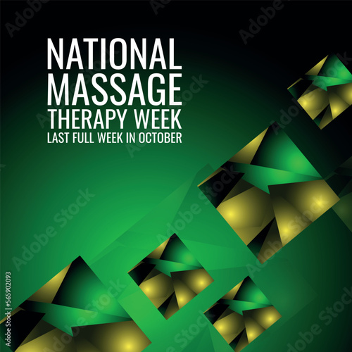 National Massage Therapy Week. Geometric design suitable for greeting card poster and banner