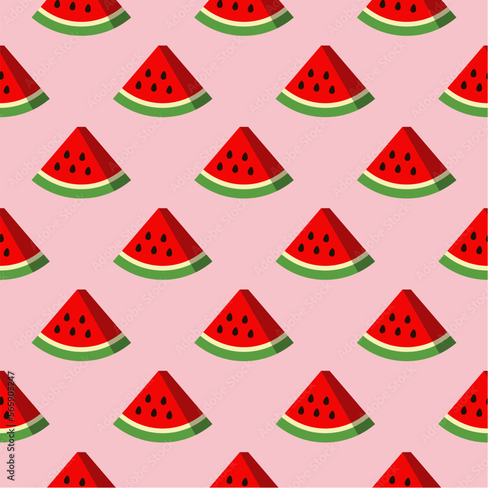 Seamless pattern watermelon on a pink background Seamless pattern watermelon on a pink background