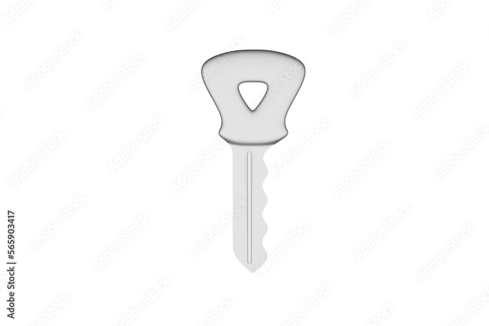 silver key isolated on white background silver key isolated on white background