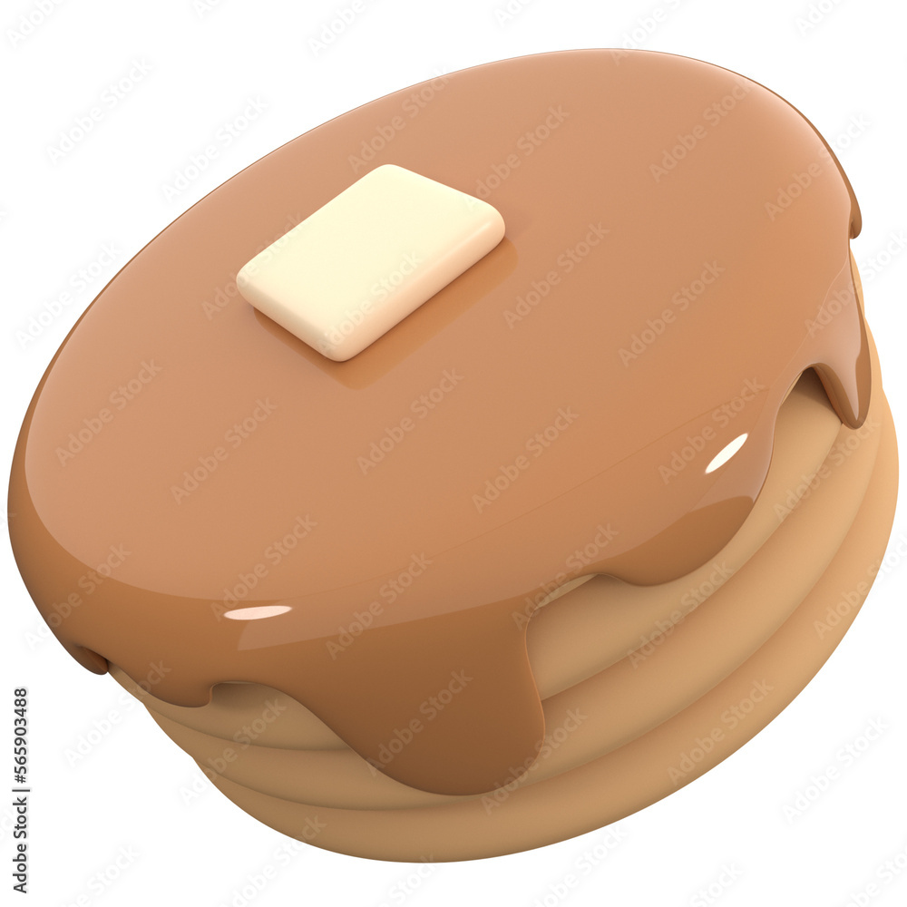 Pancake 3d icon, for UI, poster, banner, social media post. 3D rendering Pancake 3d icon, for UI, poster, banner, social media post. 3D rendering