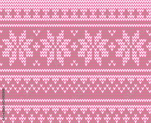 beautiful pink seamless knitted pattern