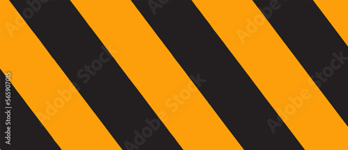 Diagonal stripes background. Orange and black lines pattern for road warning and wallpaper template. Realistic lines with repeat stripes texture. Simple geometric stripes background. Pattern vector