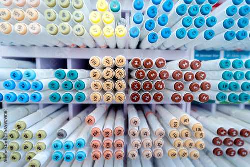 Wallpaper Mural Background of lots assorted colorful marker pen set Torontodigital.ca