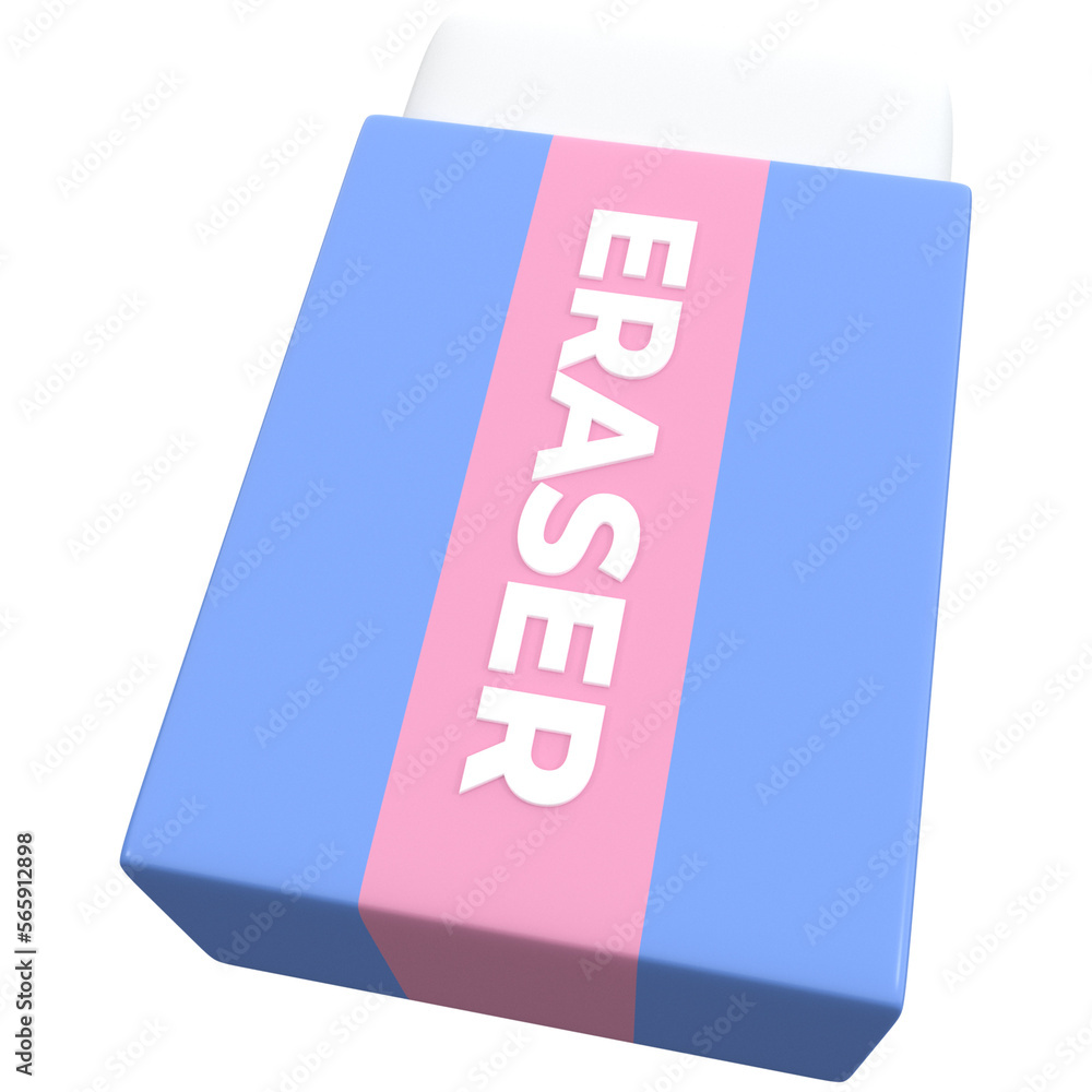 3d Eraser icon, for UI, poster, banner, social media post. 3D rendering 3d Eraser icon, for UI, poster, banner, social media post. 3D rendering