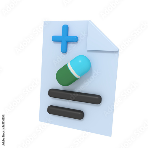 3d illustration of medicine guide capsule