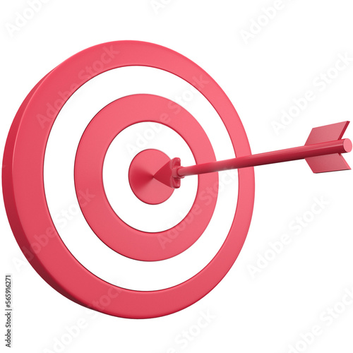 3d target icon, for UI, poster, banner, social media post. 3D rendering
