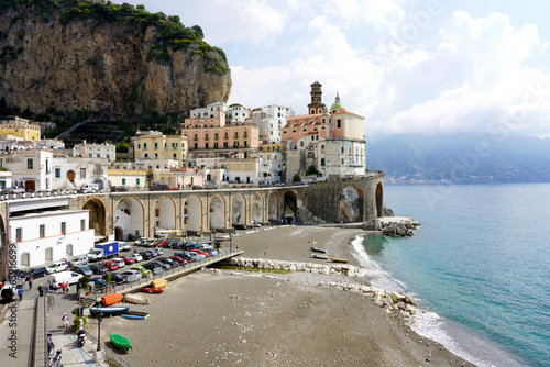 Beautiful view of Atrani village on Amalfi Coast, Italy