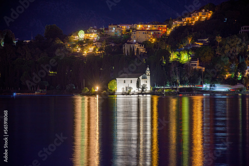 Ypapanti Church  at  Gouvia Bay –  white church on a pier, Corfu island, Ionian sea, Greece, Europe © ernestos